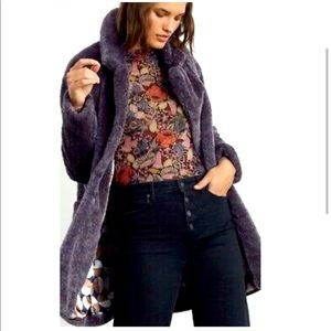 Anthropologie Fur Coat - Purple Faux Fur by Maeve